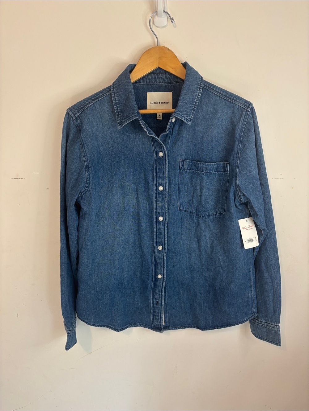 Lucky Brand Blue Denim Button-Down Shirt